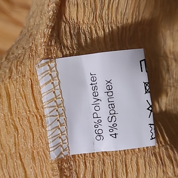 Womens Large Elegant Yellow Ruffle Tiered Long Maxi Dress Deep V-neck Backless - Picture 10 of 13